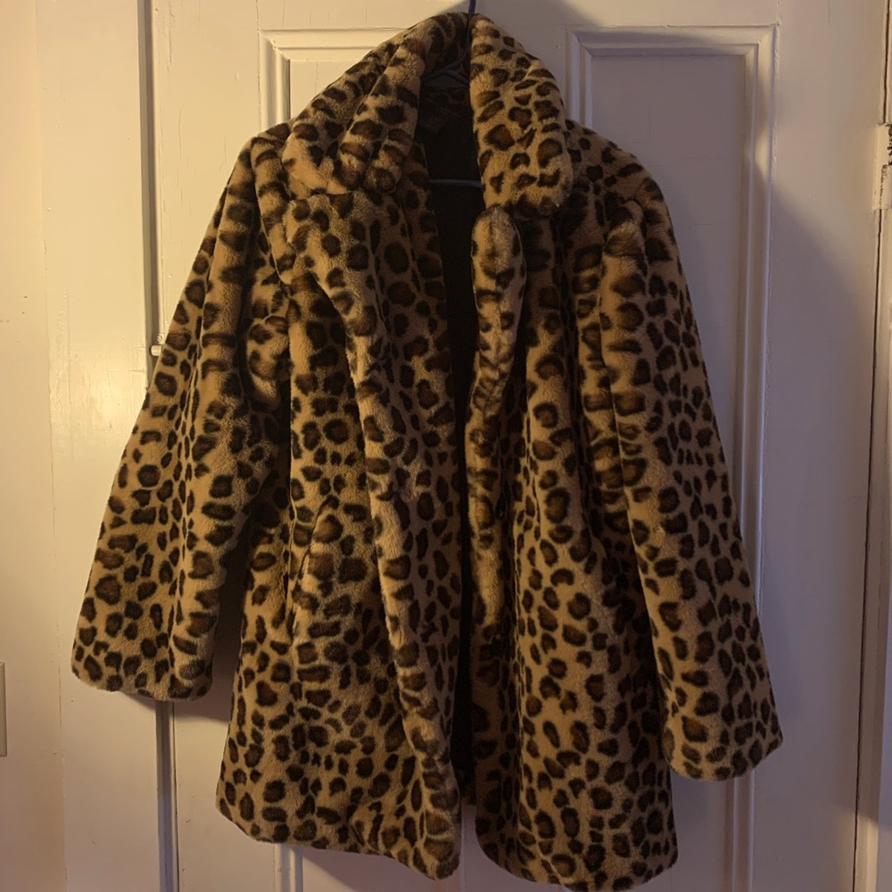 Leopard print coat